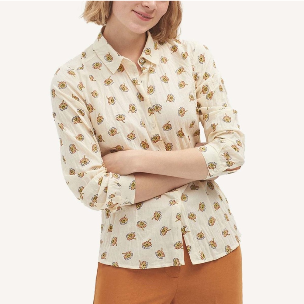Nice Things by Paloma S. Basic Shirt in Blanket Flower Print - Size Large